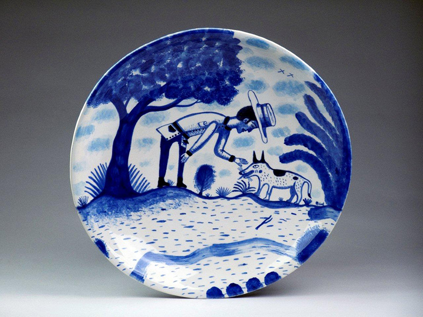 Artwork: Man with dog