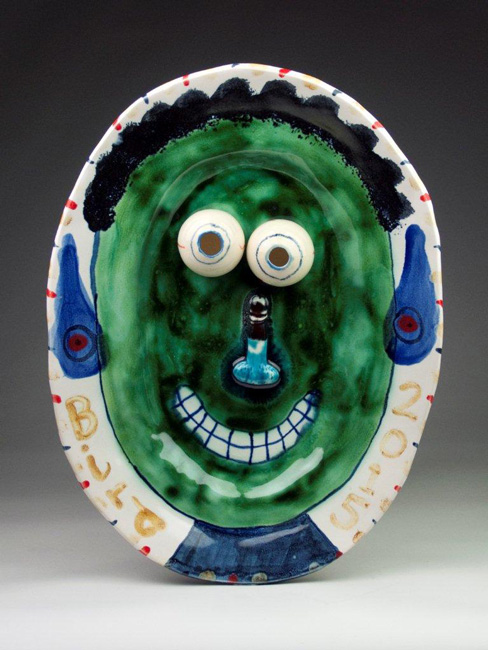 Artwork: Green plate with smile