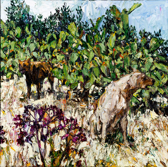 Artwork: Wildflower cactus dogs