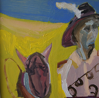 Artwork: The Aboriginal tracker and horse