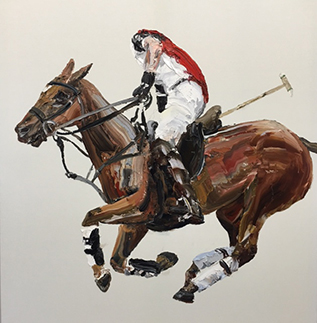 Artwork: Red polo player