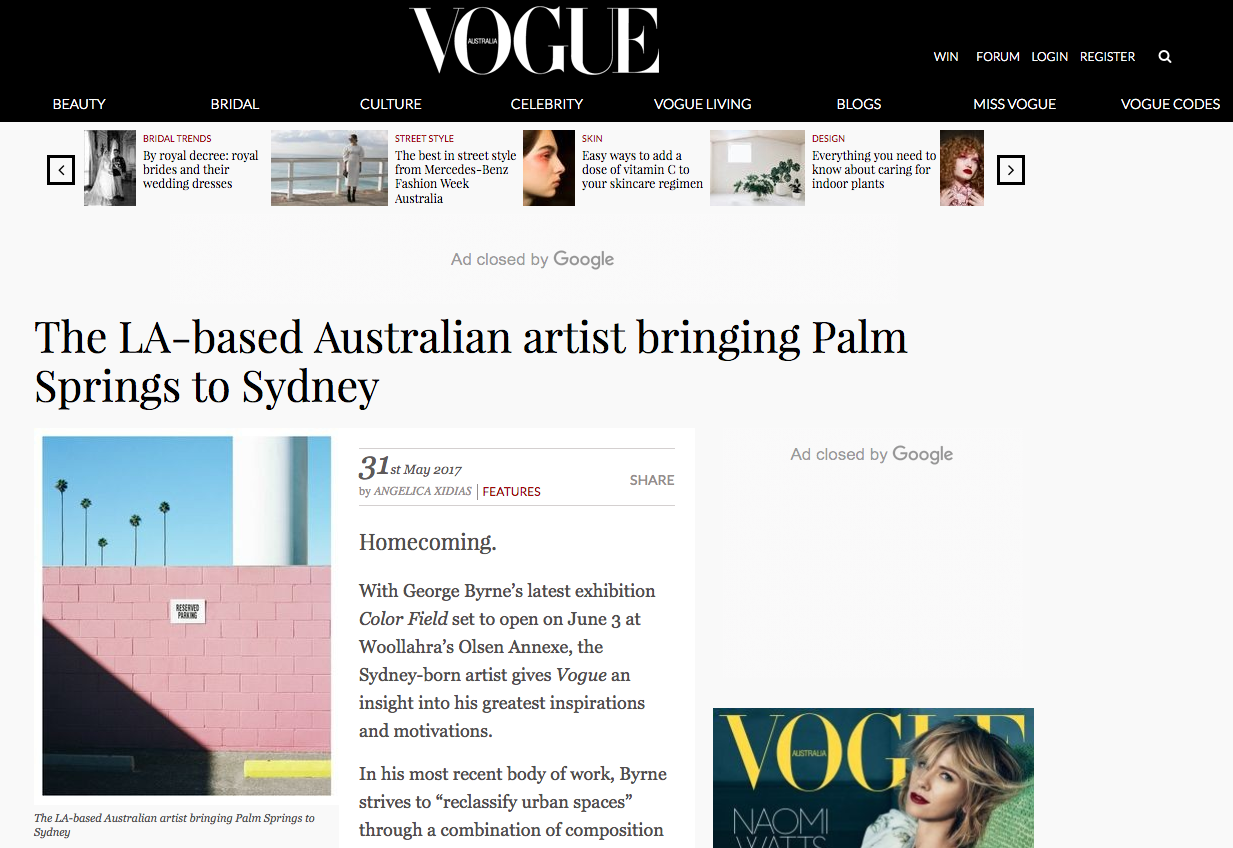 George Byrne | VOGUE ONLINE