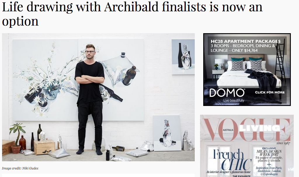 Life drawing with Archibald finalists is now an option