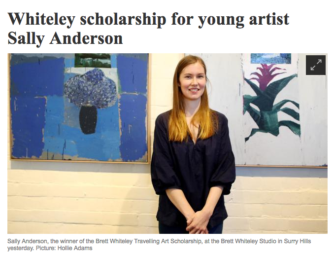 Whiteley scholarship for young artist Sally Anderson