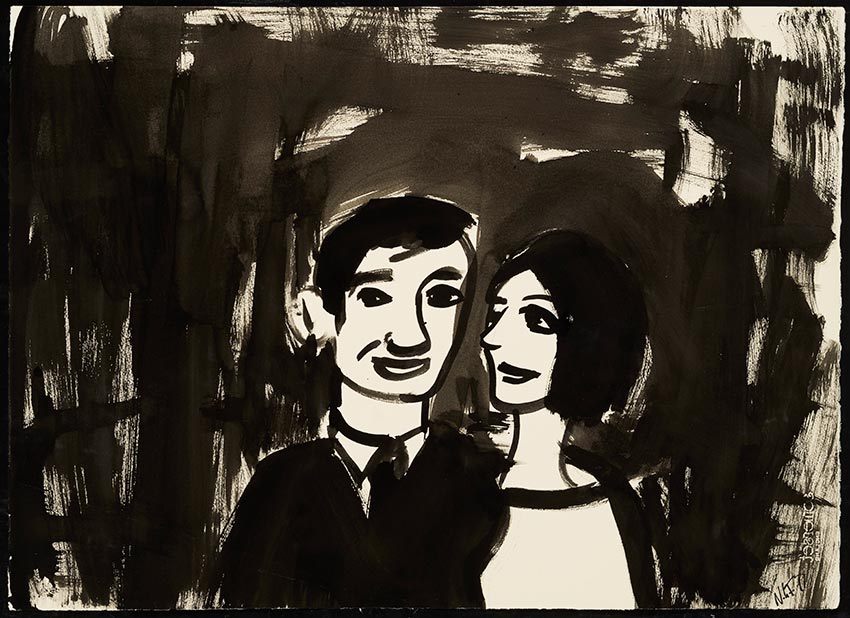 Artwork: Young couple Maggie Paul