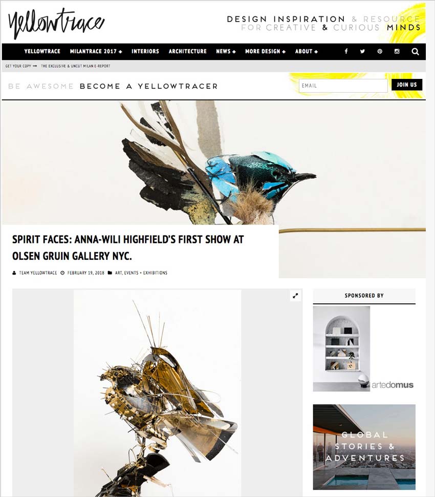 Spirit Faces: Anna-Wili Highfield’s First Show at Olsen Gruin Gallery NYC