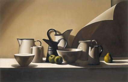 Artwork: Bowls on a Bench