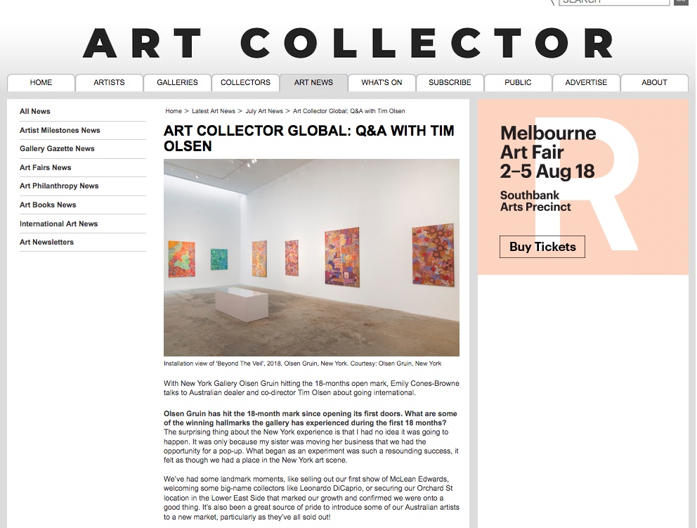 Q&A with Tim Olsen | Art Collector