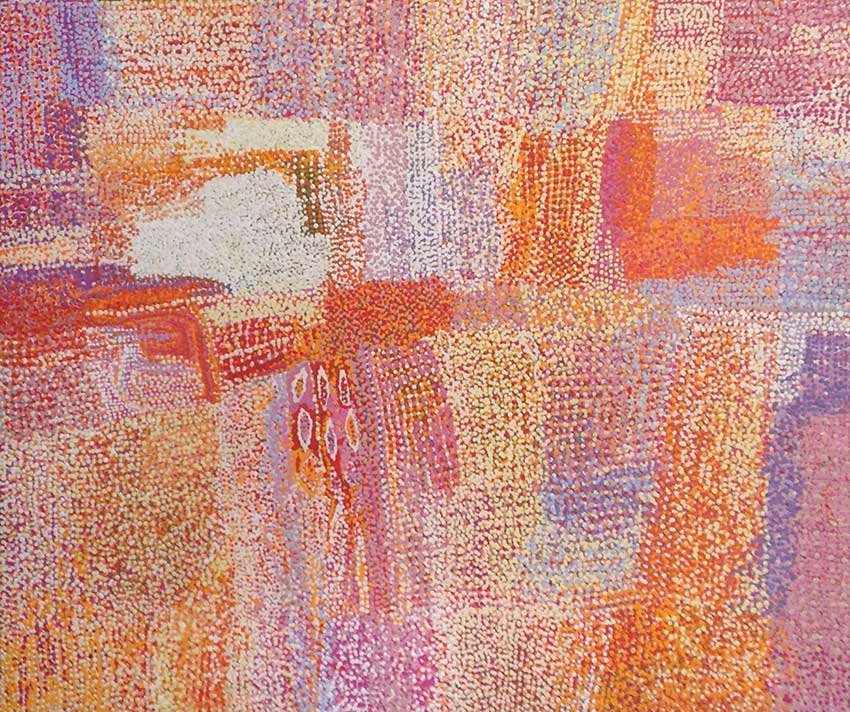 Artwork: Tjulpuntjulpunpa Talitjara Wildflowers in the Sandhills 4