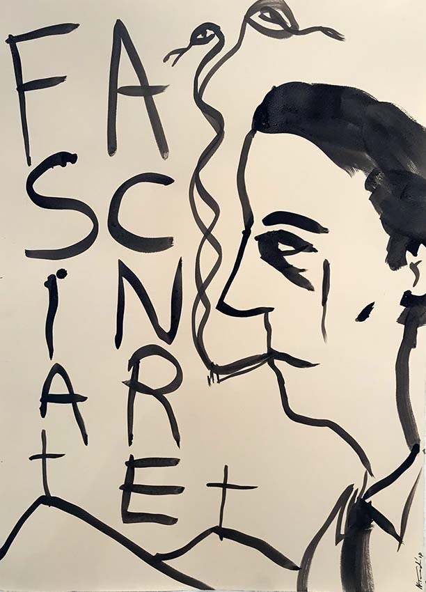 Artwork: Self portrait with fag