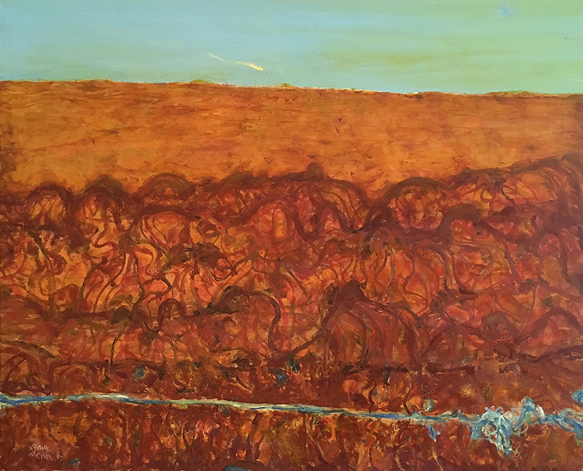 Artwork: Flooded River Passing the Simpson Desert
