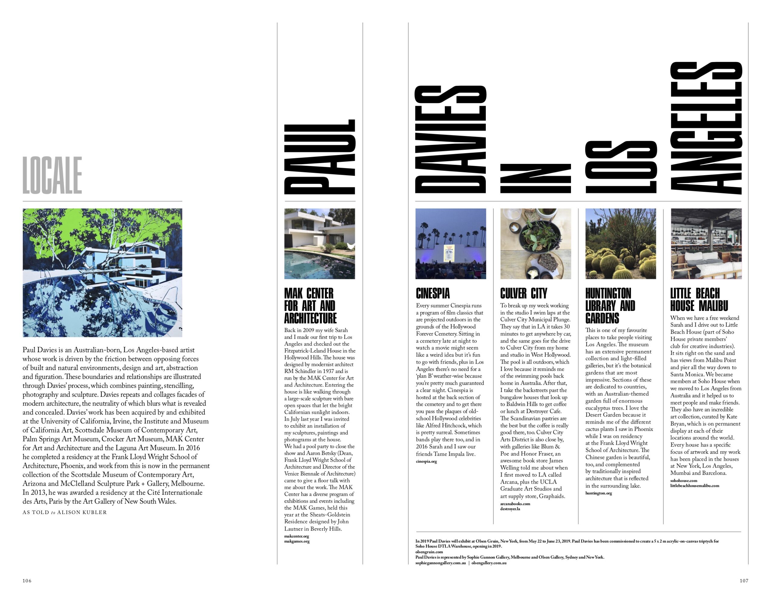 Locale Paul Davies in Los Angeles