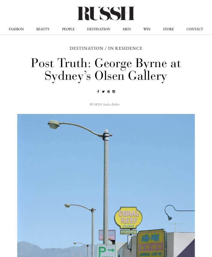 Post Truth: George Byrne at Sydney’s Olsen Gallery