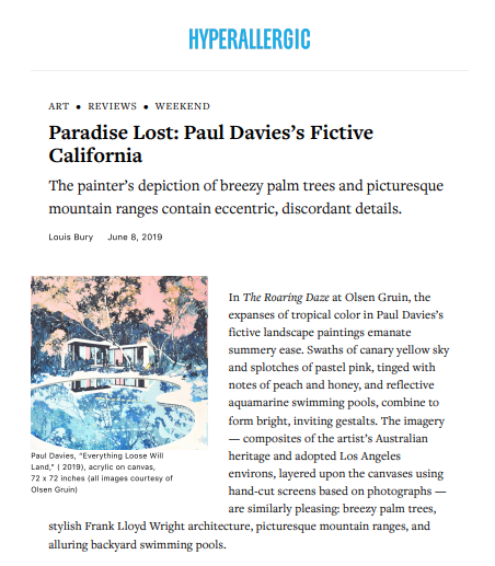 Paradise Lost: Paul Davies’ Fictive California