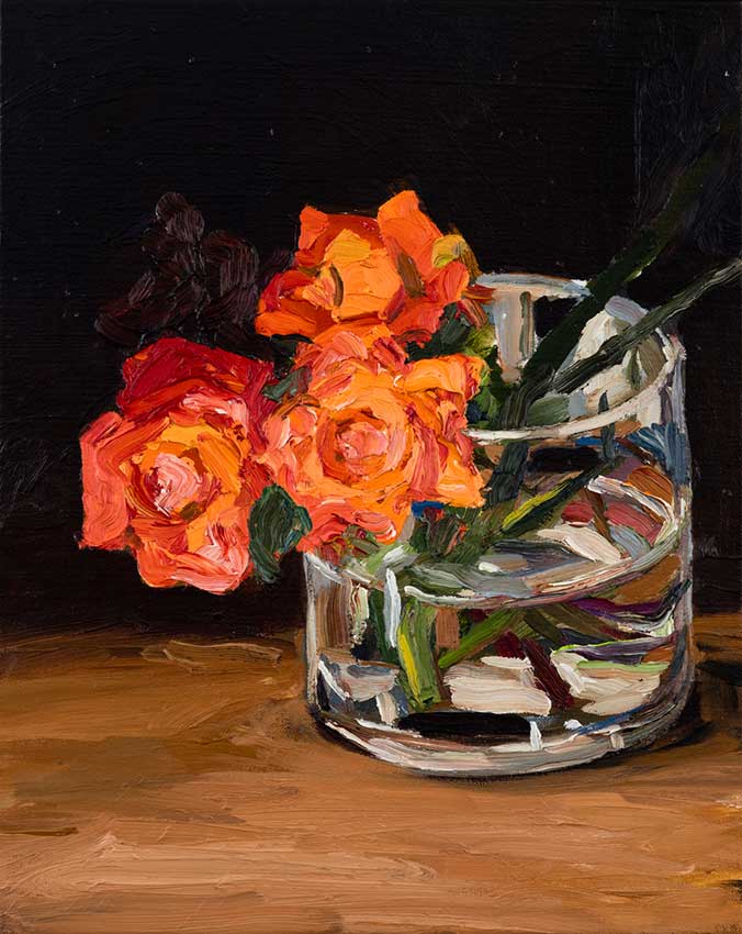 Artwork: Three Cadmium Roses