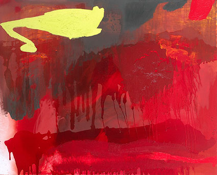 Artwork: Abstraction in acrylic oil varnish oil wax film oilwax dispersion linen acrylic priming