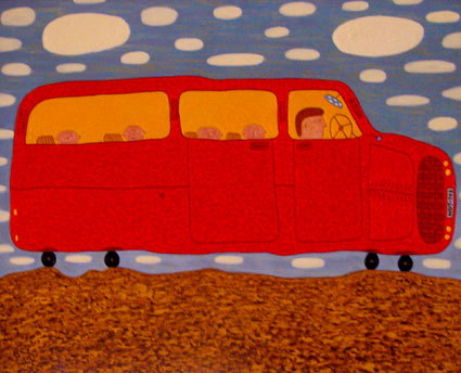 Artwork: Father Driving Children