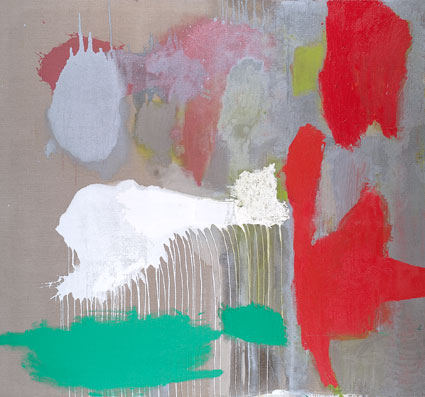 Artwork: Abstraction in acrylic vinyl oil wax stand oil on raw linen and acrylic sealing