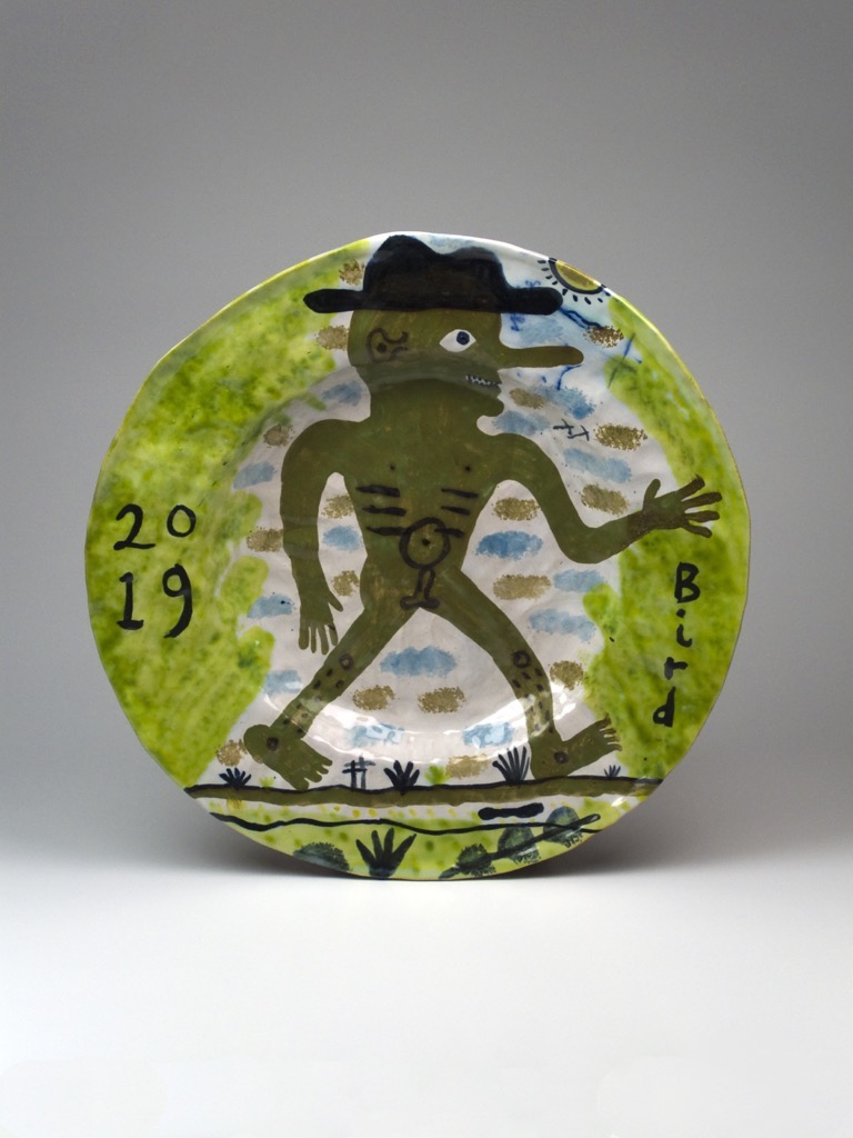 Artwork: Demo plate with walking man green