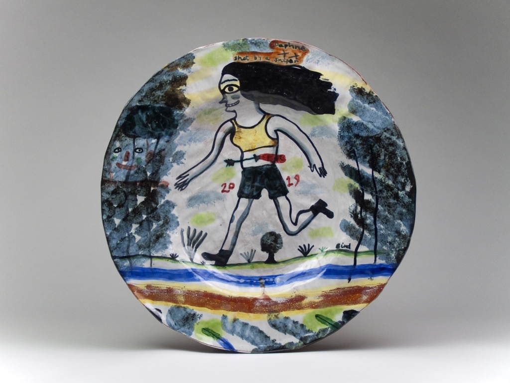 Artwork: Daphne shot by a sniper