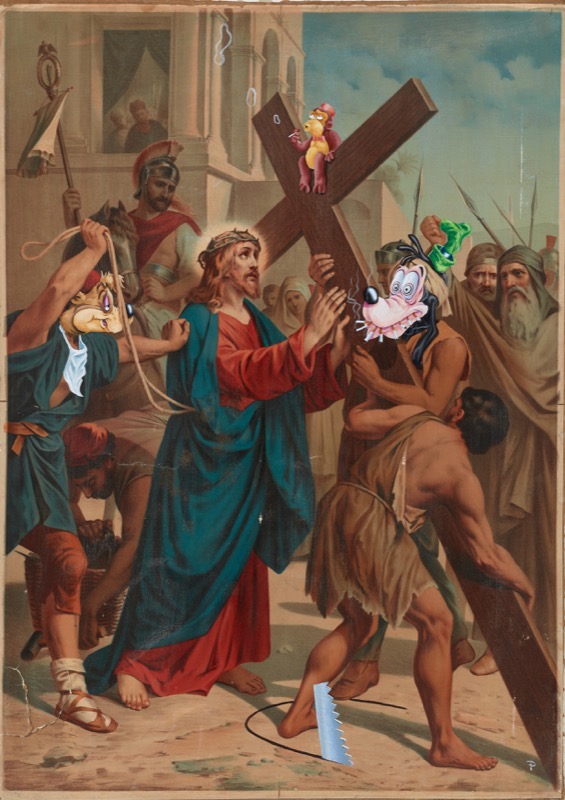 Artwork: Jesus is Forced to Bear His Cross