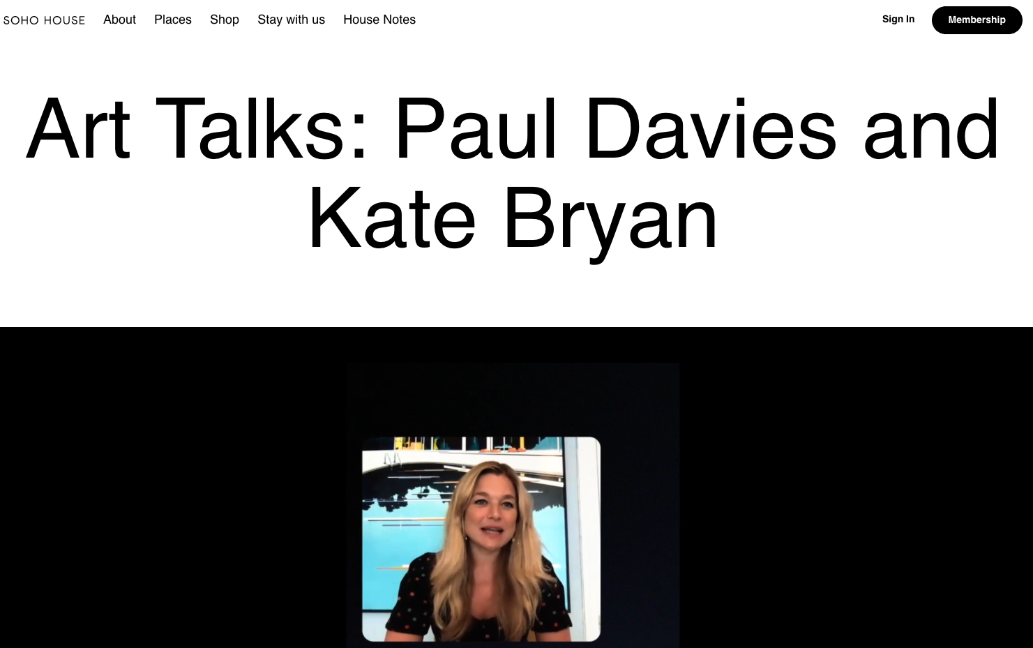 Art Talks: Paul Davies and Kate Bryan