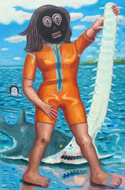 Artwork: Woman with a sawfish
