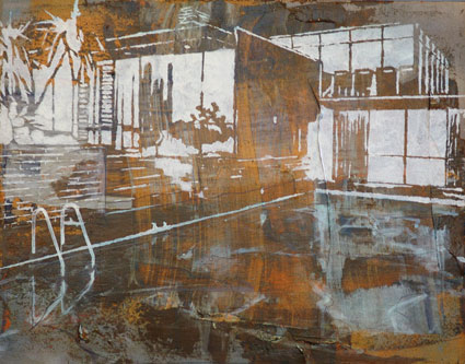 Artwork: OrangeWhite Abstract Pool