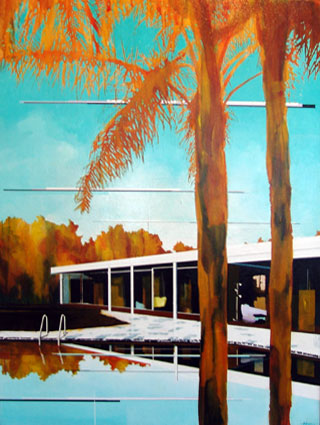 Artwork: Two Palms Aqua Orange