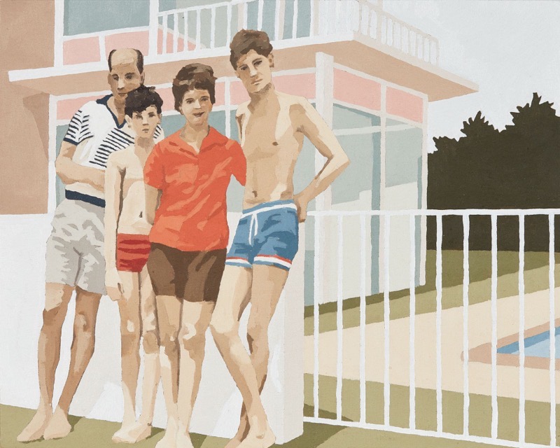 Artwork: The Arnott Family by the Pool