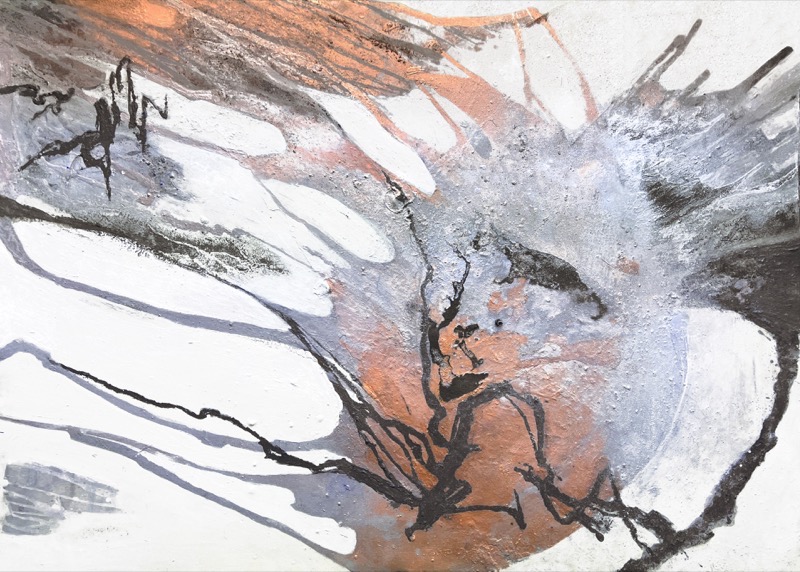 Artwork: Bleached streams of copper cut