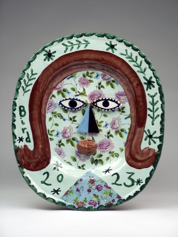 Artwork: Floral head with bee eater