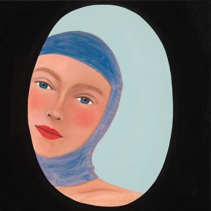 Artwork: Lady in Blue and Green Stripes