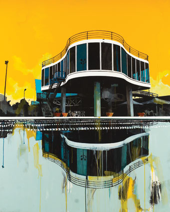 Artwork: Centenary Pool Brisbane YellowGrey