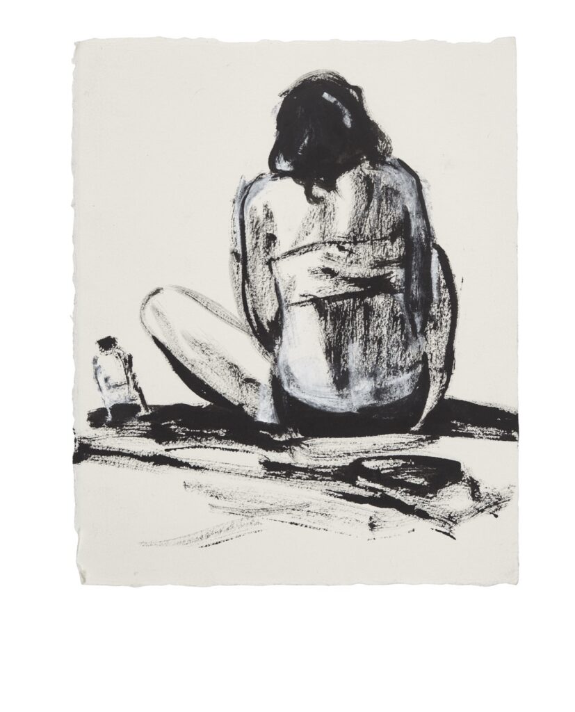 Artwork: Untitled Beach seated figure waterbottle