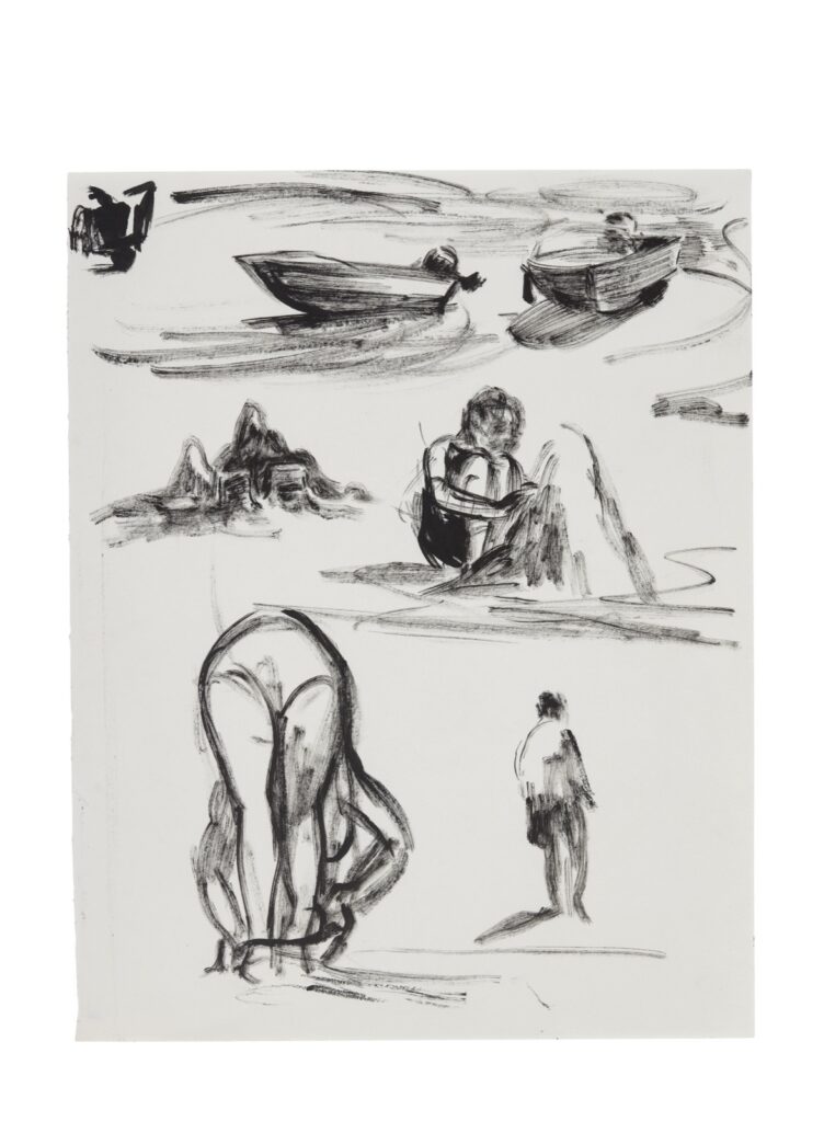 Artwork: Untitled Figures sandcastles boats