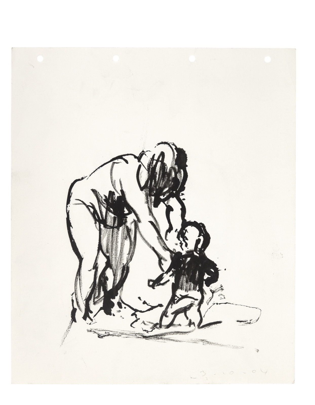 Artwork: Untitled Double sided Shoreline figure baby