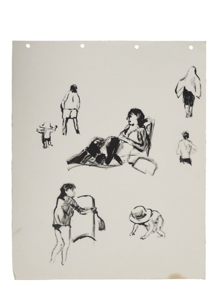 Artwork: Untitled Beach figures baby boogie board