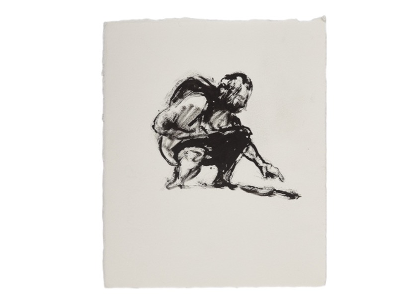 Artwork: Untitled Beach life squatting figure