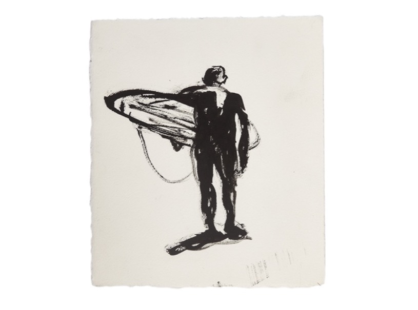 Artwork: Untitled Beach figure with surfboard