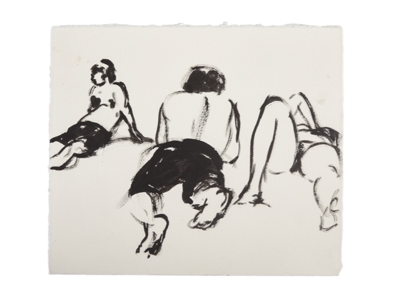 Artwork: Untitled Beach life three lying figures