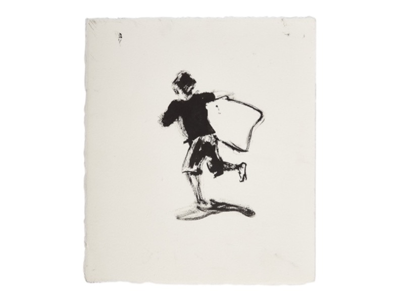 Artwork: Untitled beach figure with boogie board