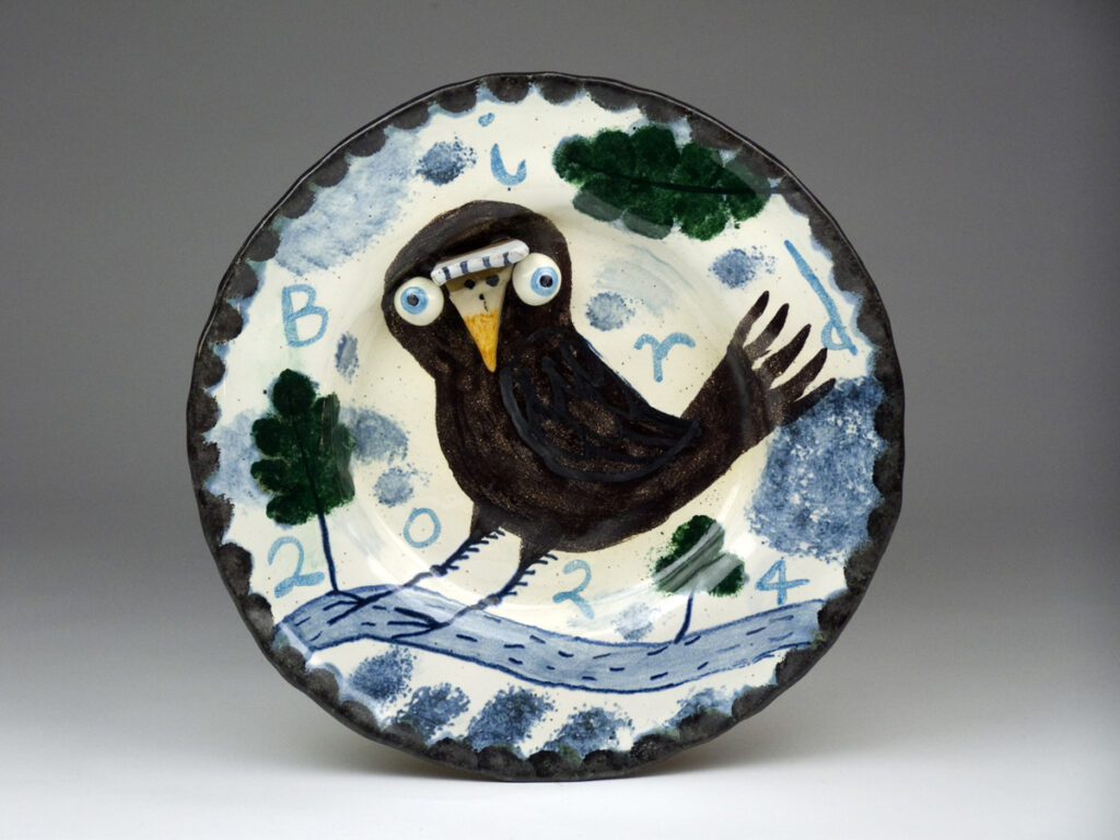 Artwork: Little wren plate