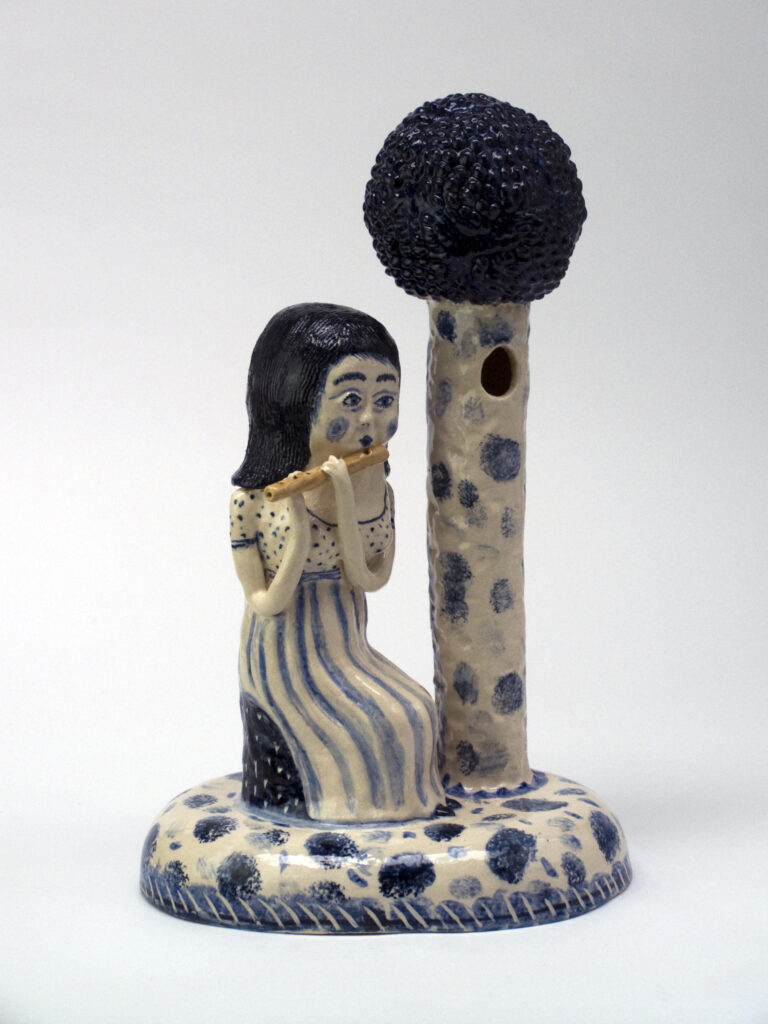 Artwork: Woman Playing a flute