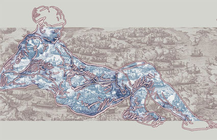 Artwork: Figure and Naval Scene