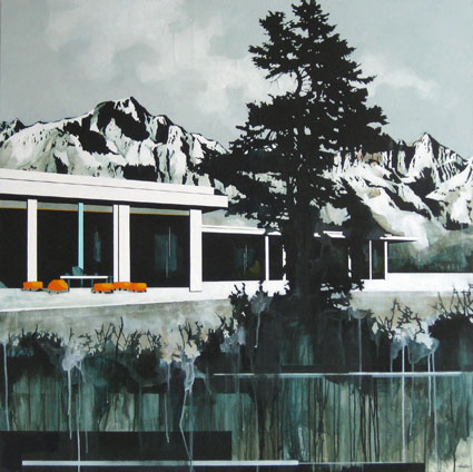 Artwork: Modern Home Mountains Tree