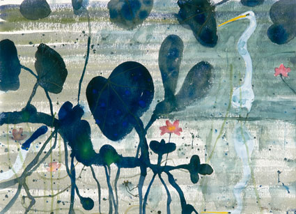 Artwork: Spoonbill and Egret 1983
