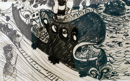 Artwork: The Tugboat Metamorphosing Whale