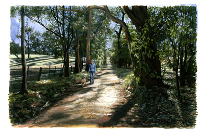Artwork: Secret back road to Crystal Hill
