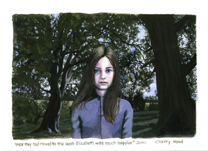 Artwork: Once they had moved to the bush Elizabeth was much happier